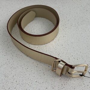 Gold leather belt